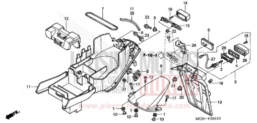 REAR FENDER (CBR900RR2,3) CBR900RR3 de 2003